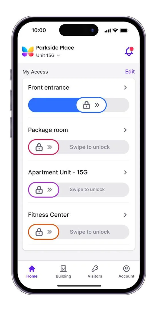 The ButterflyMX mobile app